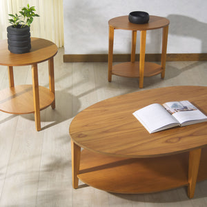 Safavieh Leonardi Oval Wood Accent Table - Sophisticated Mahogany Design For Modern Home Decor And Style Natural 100% Wood Sfv1321b