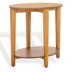 Safavieh Leonardi Oval Wood Accent Table - Sophisticated Mahogany Design For Modern Home Decor And Style Natural 100% Wood Sfv1321b