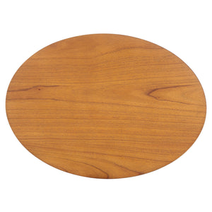 Safavieh Leonardi Oval Wood Accent Table - Sophisticated Mahogany Design For Modern Home Decor And Style Natural 100% Wood Sfv1321b