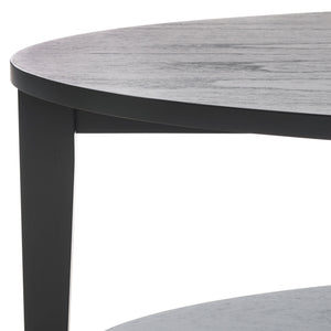 Safavieh Leonardi Oval Wood Coffee Table - Elegant Mahogany Centerpiece For Modern Living Room Decor Black 100% Wood Sfv1322a