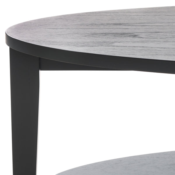 Safavieh Leonardi Oval Wood Coffee Table - Elegant Mahogany Centerpiece For Modern Living Room Decor Black 100% Wood Sfv1322a