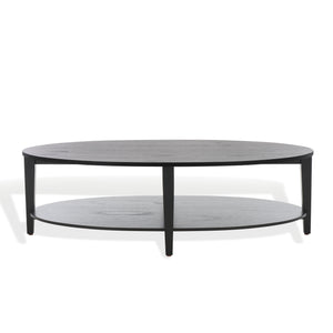 Safavieh Leonardi Oval Wood Coffee Table - Elegant Mahogany Centerpiece For Modern Living Room Decor Black 100% Wood Sfv1322a