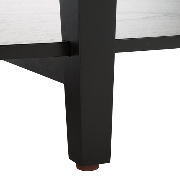 Safavieh Leonardi Oval Wood Coffee Table - Elegant Mahogany Centerpiece For Modern Living Room Decor Black 100% Wood Sfv1322a