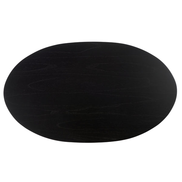 Safavieh Leonardi Oval Wood Coffee Table - Elegant Mahogany Centerpiece For Modern Living Room Decor Black 100% Wood Sfv1322a