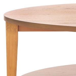 Safavieh Leonardi Oval Wood Coffee Table - Elegant Mahogany Centerpiece For Modern Living Room Decor Natural 100% Wood Sfv1322b