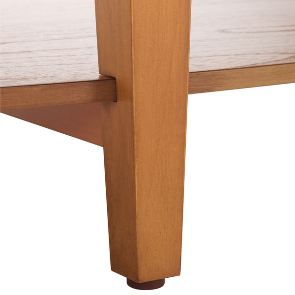 Safavieh Leonardi Oval Wood Coffee Table - Elegant Mahogany Centerpiece For Modern Living Room Decor Natural 100% Wood Sfv1322b