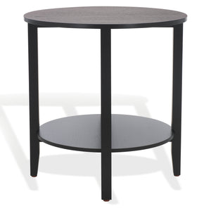 Safavieh Leonardi Round Wood Accent Table - Elegant Mahogany Design For Stylish Home Décor & Durability Black 100% Wood Sfv1323a