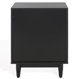 Safavieh Roseanne Banana Stem Nightstand With Drawer – Exquisite Craftsmanship For Stylish Bedroom Decor Black ,Natural 100% Wood Sfv1325a