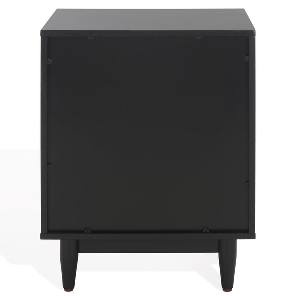 Safavieh Roseanne Banana Stem Nightstand With Drawer – Exquisite Craftsmanship For Stylish Bedroom Decor Black ,Natural 100% Wood Sfv1325a