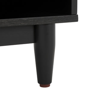 Safavieh Roseanne Banana Stem Nightstand With Drawer – Exquisite Craftsmanship For Stylish Bedroom Decor Black ,Natural 100% Wood Sfv1325a