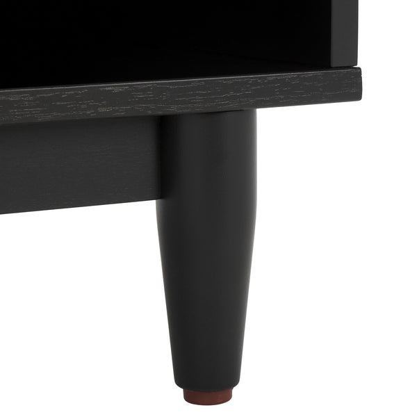 Safavieh Roseanne Banana Stem Nightstand With Drawer – Exquisite Craftsmanship For Stylish Bedroom Decor Black ,Natural 100% Wood Sfv1325a