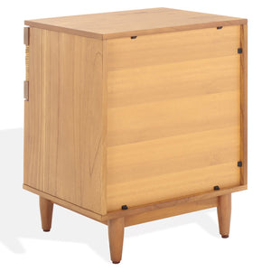 Safavieh Roseanne Banana Stem Nightstand With Drawer – Exquisite Craftsmanship For Stylish Bedroom Decor Natural 100% Wood Sfv1325b