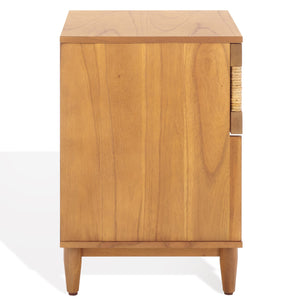 Safavieh Roseanne Banana Stem Nightstand With Drawer – Exquisite Craftsmanship For Stylish Bedroom Decor Natural 100% Wood Sfv1325b