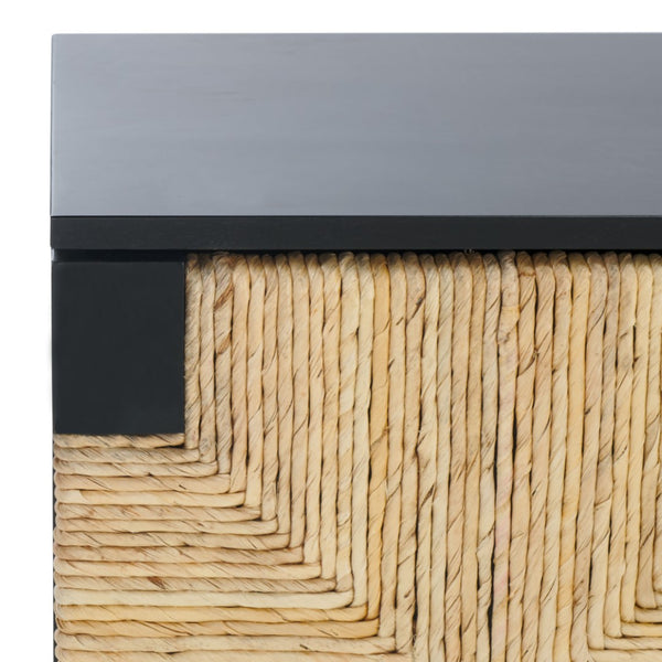 Safavieh ROSEANNE Banana Stem Sideboard and TV Stand - Artisanal Design with Elegant Storage for Modern Living Black / Natural SFV1326A