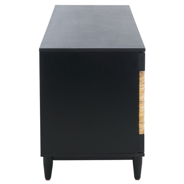 Safavieh ROSEANNE Banana Stem Sideboard and TV Stand - Artisanal Design with Elegant Storage for Modern Living Black / Natural SFV1326A