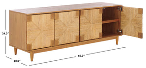Safavieh ROSEANNE Banana Stem Sideboard and TV Stand - Artisanal Design with Elegant Storage for Modern Living Natural SFV1326B