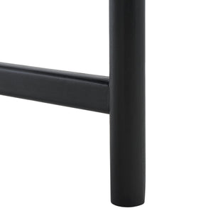 Safavieh Devnie Woven Leather Bench - Elegant Minimalist Seating With Handcrafted Top Grain Leather Design Black Wood ,Leather Sfv1600a