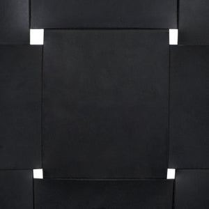 Safavieh Devnie Woven Leather Dining Chair - Elegant Design With Comfort & Quality For A Stylish Dining Space Black Wood ,Leather Sfv1602a