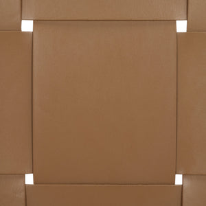 Safavieh Devnie Woven Leather Dining Chair - Elegant Design With Comfort & Quality For A Stylish Dining Space Brown ,Natural Wood ,Leather Sfv1602b