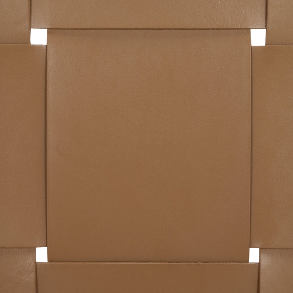 Safavieh Devnie Woven Leather Dining Chair - Elegant Design With Comfort & Quality For A Stylish Dining Space Brown ,Natural Wood ,Leather Sfv1602b