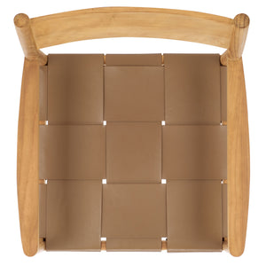 Safavieh Devnie Woven Leather Dining Chair - Elegant Design With Comfort & Quality For A Stylish Dining Space Brown ,Natural Wood ,Leather Sfv1602b