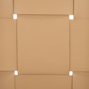 Safavieh Devnie Woven Leather Dining Chair - Elegant Design With Comfort & Quality For A Stylish Dining Space Tan ,Natural Wood ,Leather Sfv1602c