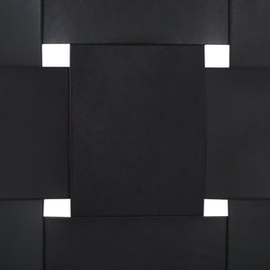 Safavieh Devnie Woven Leather Counter Stool - Elegant Solid Sungkay Wood Design For Chic Modern Interiors Black Wood ,Leather Sfv1603a