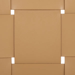 Safavieh Devnie Woven Leather Counter Stool - Elegant Solid Sungkay Wood Design For Chic Modern Interiors Tan ,Natural Wood ,Leather Sfv1603c