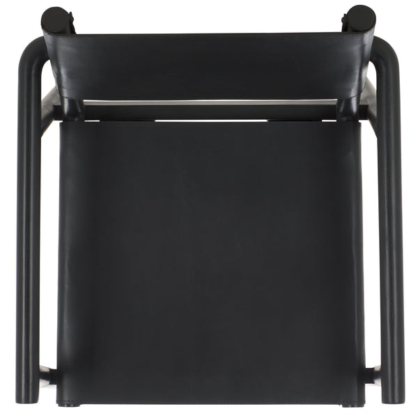 Safavieh Hutson Leather Dining Arm Chair: Modern Sophistication With Top Grain Leather & Solid Wood Design Black Wood ,Leather Sfv1604a