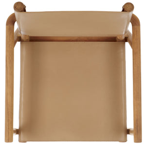 Safavieh Hutson Leather Dining Arm Chair: Modern Sophistication With Top Grain Leather & Solid Wood Design Tan ,Natural Wood ,Leather Sfv1604c