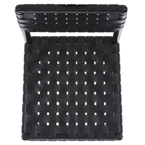 Safavieh Jeremiah Woven Leather Dining Chair - Hand-woven Top Grain Leather On Solid Sungkay Wood Base Black Wood ,Leather Sfv1605a-set2