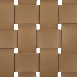 Safavieh Jeremiah Woven Leather Dining Chair - Hand-woven Top Grain Leather On Solid Sungkay Wood Base Brown ,Natural Wood ,Leather Sfv1605b-set2