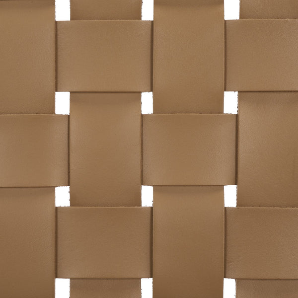 Safavieh Jeremiah Woven Leather Dining Chair - Hand-woven Top Grain Leather On Solid Sungkay Wood Base Brown ,Natural Wood ,Leather Sfv1605b-set2