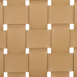 Safavieh Jeremiah Woven Leather Dining Chair - Hand-woven Top Grain Leather On Solid Sungkay Wood Base Tan ,Natural Wood ,Leather Sfv1605c-set2