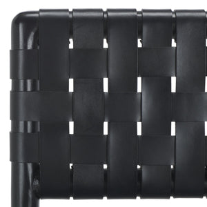 Safavieh Jeremiah Woven Leather Counter Stool – Luxurious Craftsmanship With Timeless Elegance For Any Space Black Wood ,Leather Sfv1606a