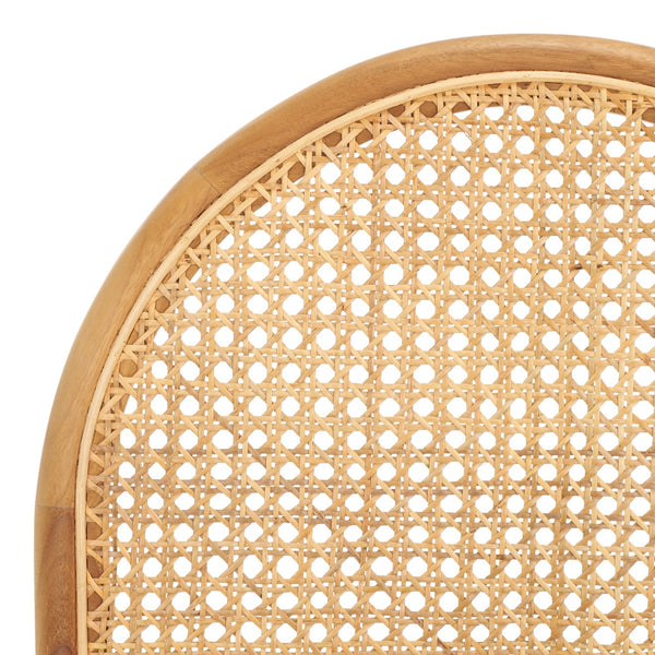 Safavieh Laylie Rattan And Leather Dining Chair - Chic Comfort Meets Sophisticated Design For Your Space Brown ,Natural Wood ,Leather ,Rattan Sfv1607b-set2