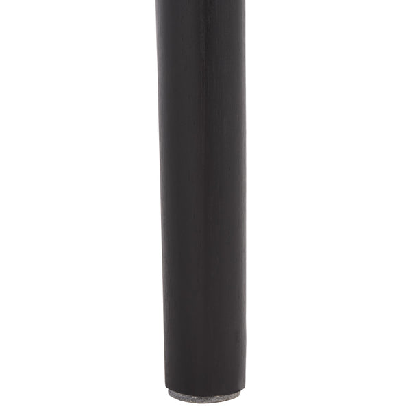 Laylie Rattan And Boucle Counter Stool — All-Black Modern Comfort With Solid Wood Frame, 36.6"H