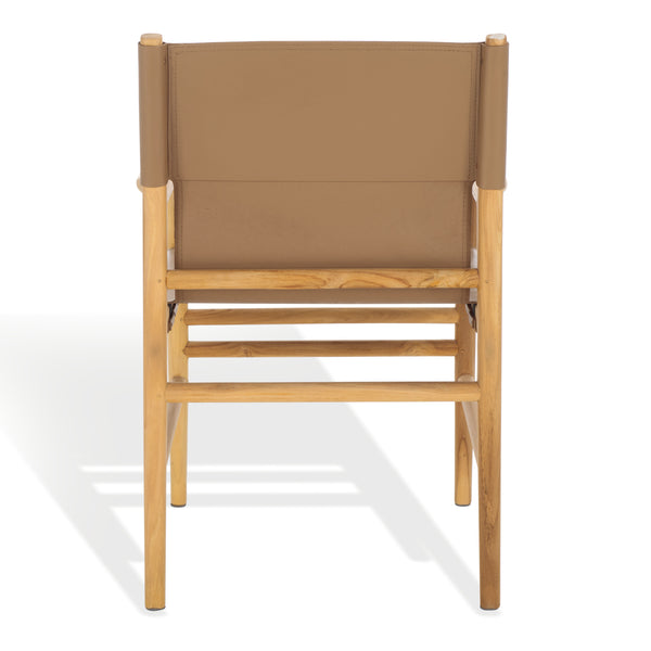 Safavieh Cassaphina Leather Arm Chair – Elegant Teak Wood Design With Premium Top Grain Leather For Comfort Brown ,Natural Wood ,Leather Sfv1609b