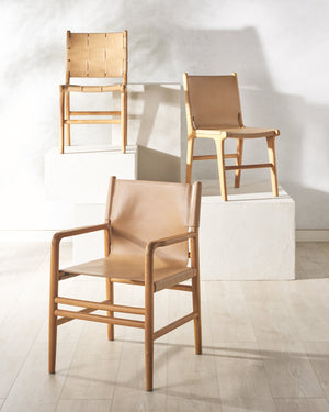 Safavieh Cassaphina Woven Leather Dining Chair – Elevate Your Space With Stylish Comfort And Timeless Elegance Tan ,Natural Wood ,Leather Sfv1611c-set2