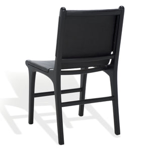 Safavieh Cassaphina Leather Dining Chair – Elevate Your Dining Experience With Exquisite Comfort & Style Black Wood ,Leather Sfv1610a-set2