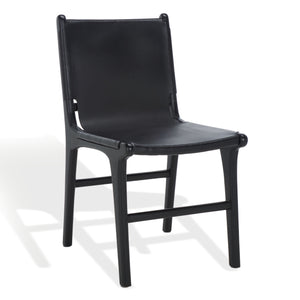 Safavieh Cassaphina Leather Dining Chair – Elevate Your Dining Experience With Exquisite Comfort & Style Black Wood ,Leather Sfv1610a-set2