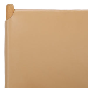 Safavieh Cassaphina Leather Dining Chair – Elevate Your Dining Experience With Exquisite Comfort & Style Tan ,Natural Wood ,Leather Sfv1610c-set2