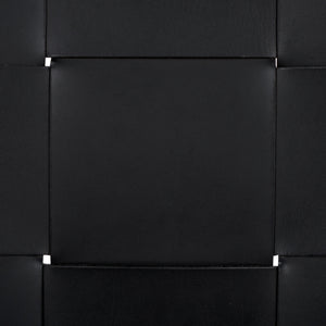 Safavieh Cassaphina Woven Leather Dining Chair – Elevate Your Space With Stylish Comfort And Timeless Elegance Black Wood ,Leather Sfv1611a-set2