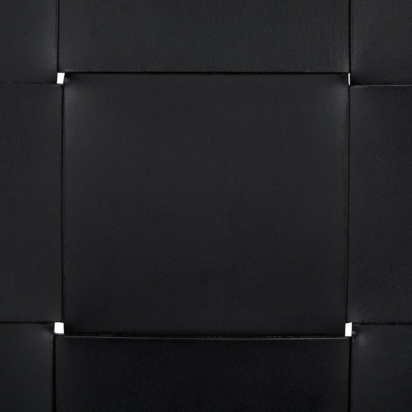 Safavieh Cassaphina Woven Leather Dining Chair – Elevate Your Space With Stylish Comfort And Timeless Elegance Black Wood ,Leather Sfv1611a-set2