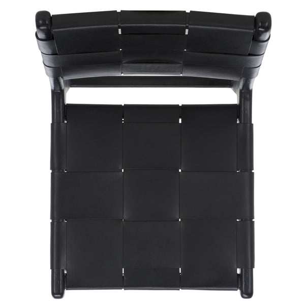 Safavieh Cassaphina Woven Leather Dining Chair – Elevate Your Space With Stylish Comfort And Timeless Elegance Black Wood ,Leather Sfv1611a-set2