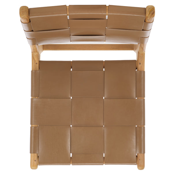 Safavieh Cassaphina Woven Leather Dining Chair – Elevate Your Space With Stylish Comfort And Timeless Elegance Brown ,Natural Wood ,Leather Sfv1611b-set2