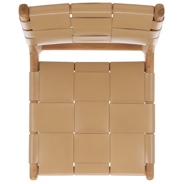 Safavieh Cassaphina Woven Leather Dining Chair – Elevate Your Space With Stylish Comfort And Timeless Elegance Tan ,Natural Wood ,Leather Sfv1611c-set2