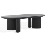 Safavieh Barnard Oval Wood Coffee Table Black SFV1701A