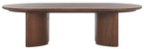 Safavieh Barnard Oval Wood Coffee Table Walnut SFV1701B