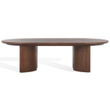 Safavieh Barnard Oval Wood Coffee Table Walnut SFV1701B